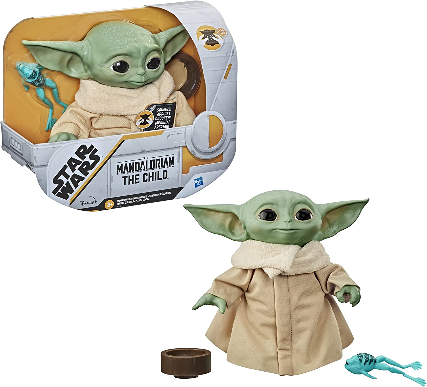 Baby Yoda Star Wars The Child Hasbro Mandalorian Con Sonidos y Rana